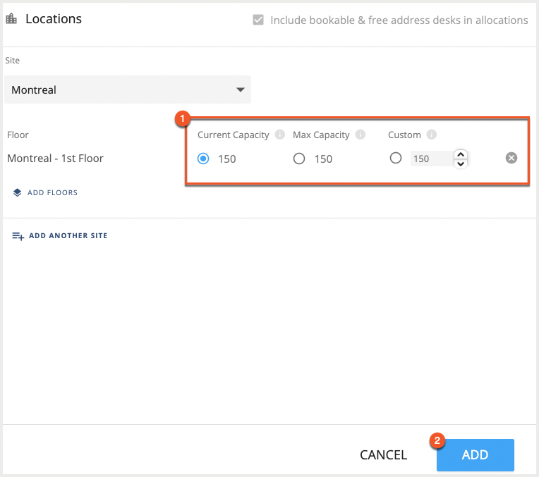 Full Locations Pane With Sites and Floors