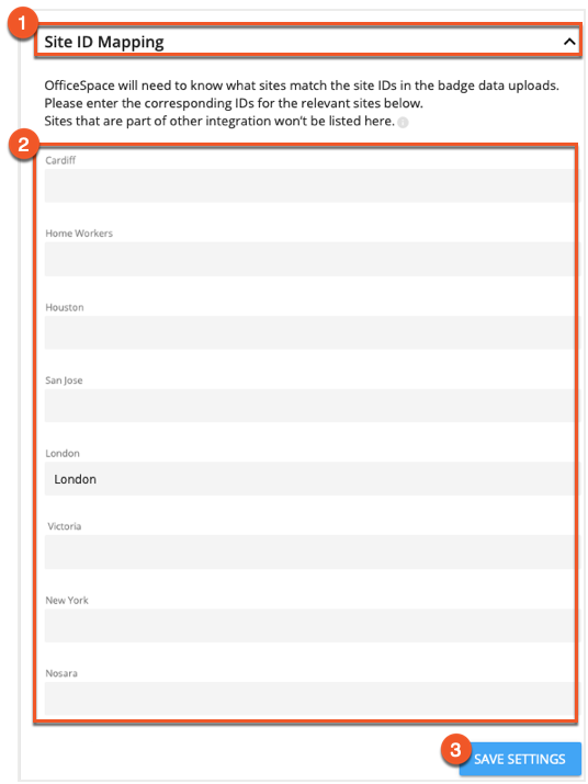 Site ID Mapping panel annotated