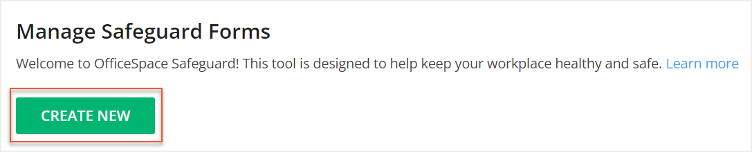 Create New button indicated