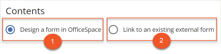 Form types selection tool