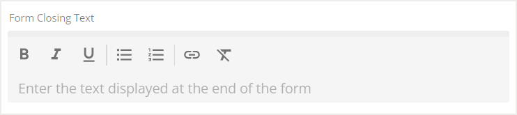 Closing Text field