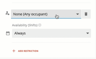 select restriction and search for employee