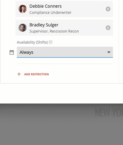 Manage Shifts