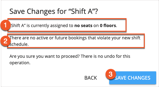 Save Changes Pop-up