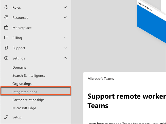 Integrated Apps (Office 365) Highlighted
