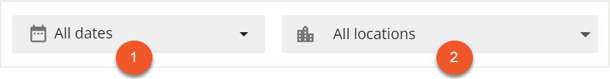 Date Picker and Site Picker indicated