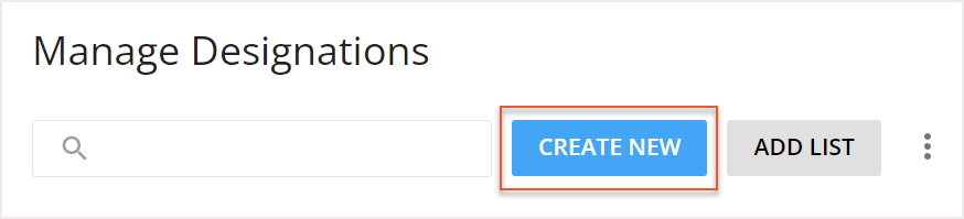 Create New button indicated