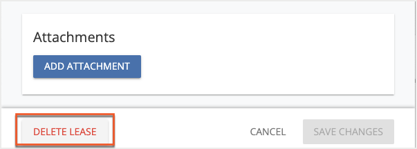 Delete Lease button