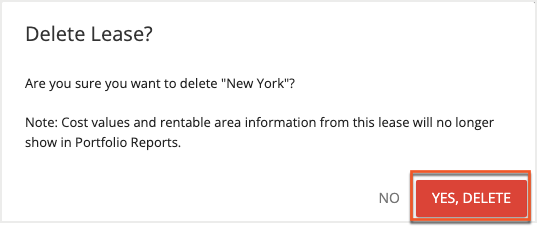 Yes Delete Button