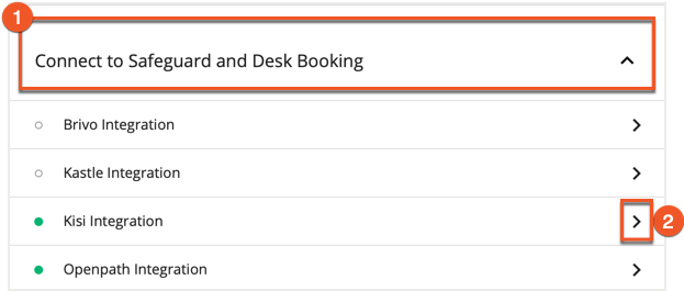 Kisi -  Admin and Connectors Menu