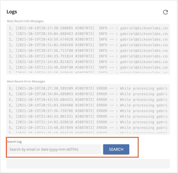Kastle Logs Search Highlight