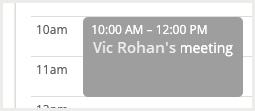 Visual Directory - Room Booking - Meeting title showing owner's name
