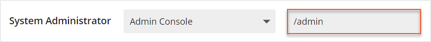 System admin user role with subdirectory field indicated