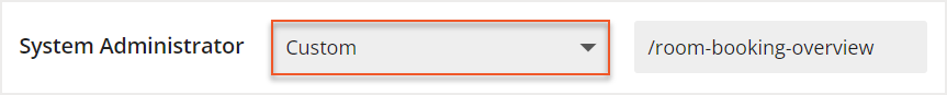 System admin user role with custom selected in application drop down
