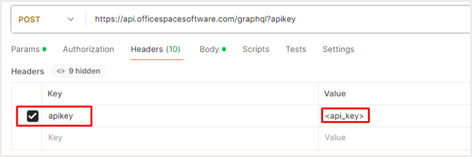 OSS - API key page