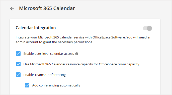 Enabling Microsoft Teams Conferencing Checkbox