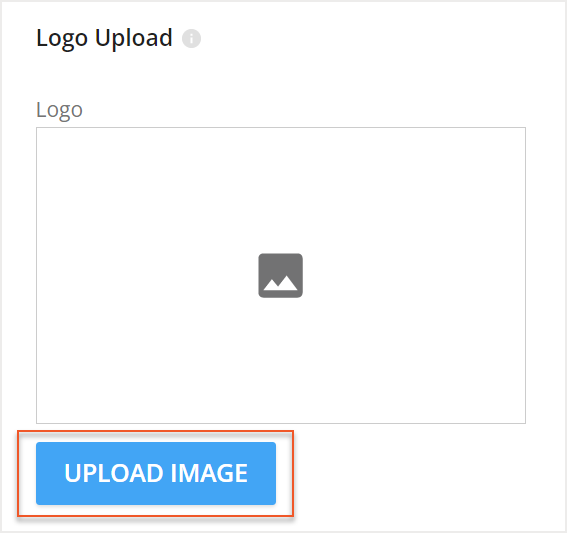 Upload logo image button