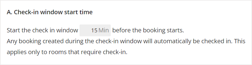 Setting Up Check-In for Bookable Rooms