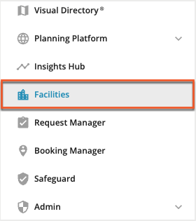 Facilities in Hamburger Menu