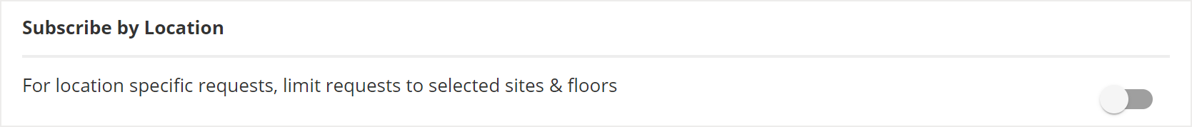 Subscribe by location toggle