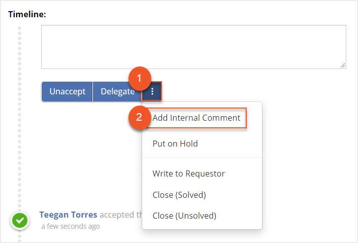 Three dots and Add Internal Note button indicated