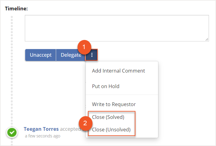 Three dots and Close options indicated
