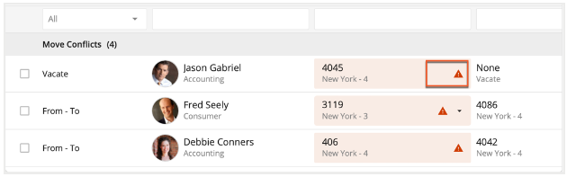 Warning icon highlighted