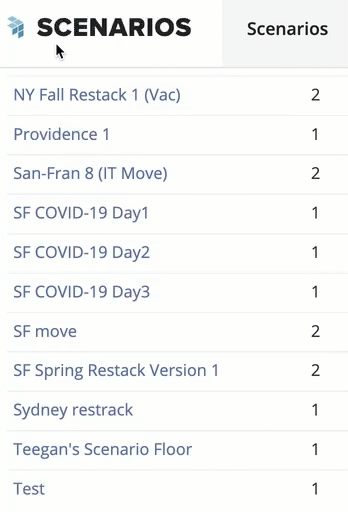 Selecting Scenario from the List