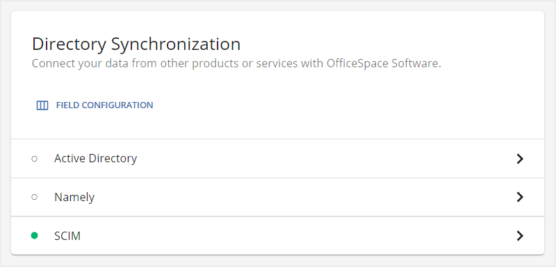 Directory Synchronization section in Connectors
