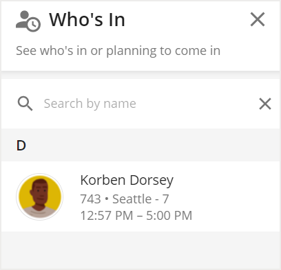 Who's in with private desk booking not showing