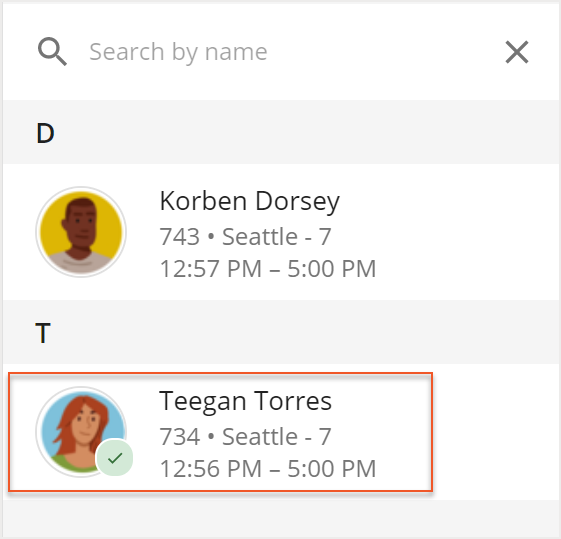 Who's in with private desk booking showing