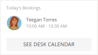 Today's booking with toggle enabled