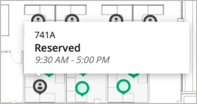 Book a Desk Flow Reserved Desk Floating Card