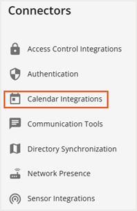 Admin - Connectors - Calender integrations
