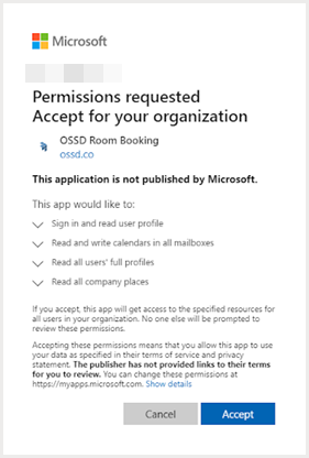 MS permissions screen