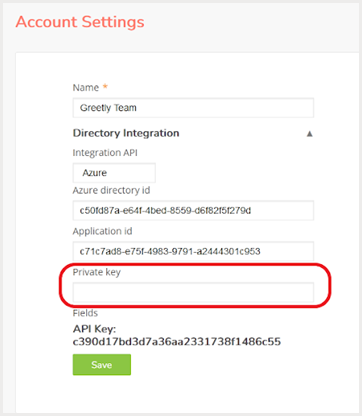 Updating Your Azure Private Key in Greetly