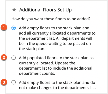 Additional Floors Setup Pane