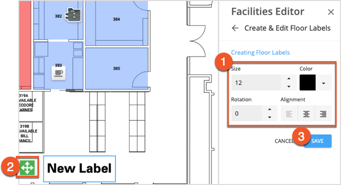 Working with Floor Labels