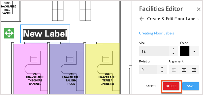Working with Floor Labels