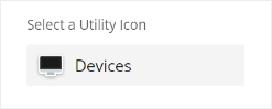 Select a Utility Icon field