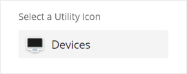 Select a Utility Icon field