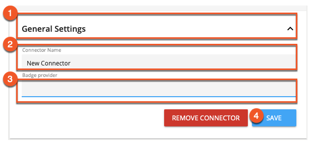 General settings panel annotated