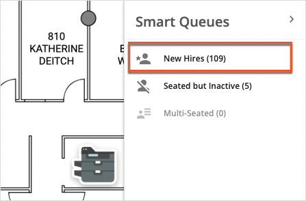New Hires Queue highlighted