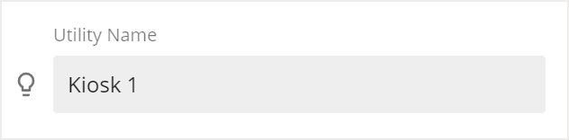 Utility Name field