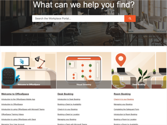 Workplace Portal Screenshot