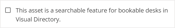 Searchable Asset checkbox