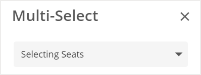 Selecting Seats dropdown