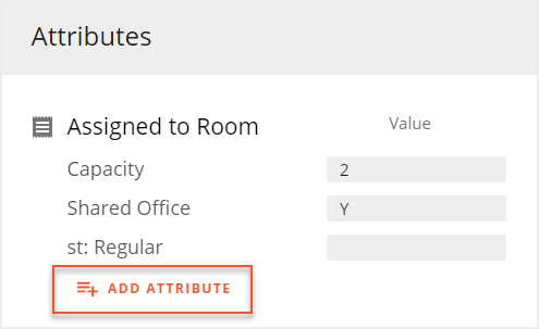 Add attribute button indicated