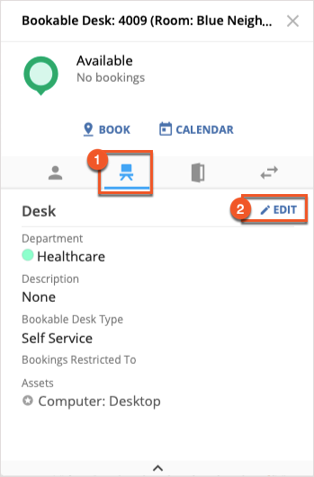 Seat Submenu and Edit Highlighted
