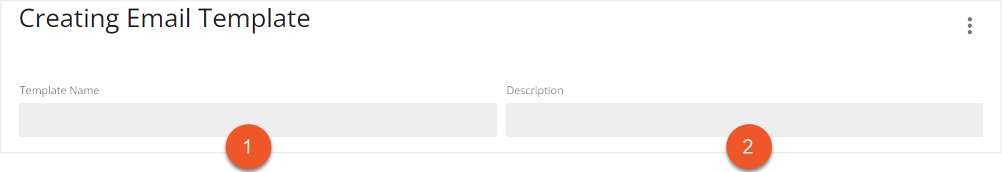 Template Name and Description fields